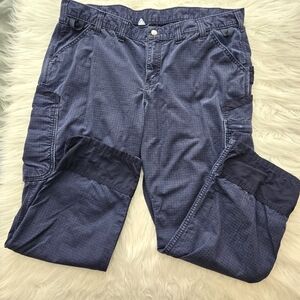 CARHARTT Women's Vintage Rugged Flex Navy Work Cargo Pants 18 Wide Short 40" W